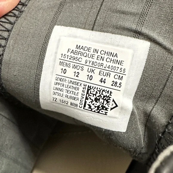 Converse X John Varvatos Black High-Top Men’s Leather Sneakers - Picture 6 of 7